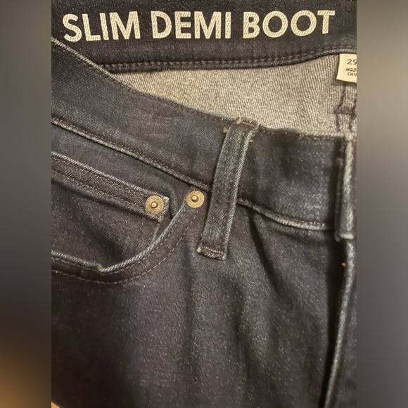 J Crew Slim Demi Boot New With Tag Dark Wash Jeans Size 29 Petite - Picture 11 of 15